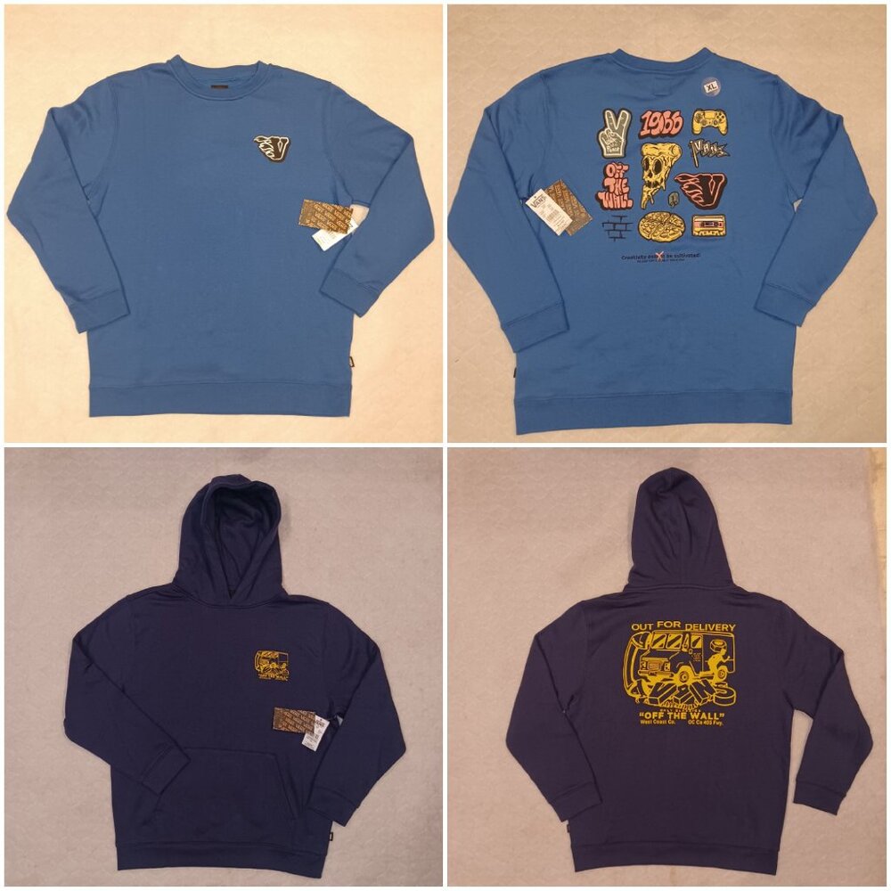(2) Vans Youth X-Large Pullover (1) Sweatshirt (1) Hoodie Unisex